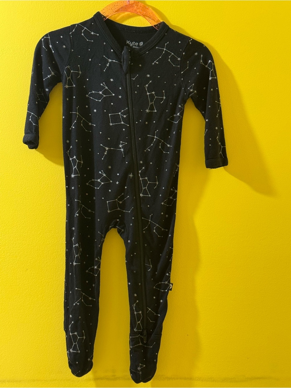 +Kyte Baby Constellation Bamboo Footed Zippie Romper Midnight 3-6M